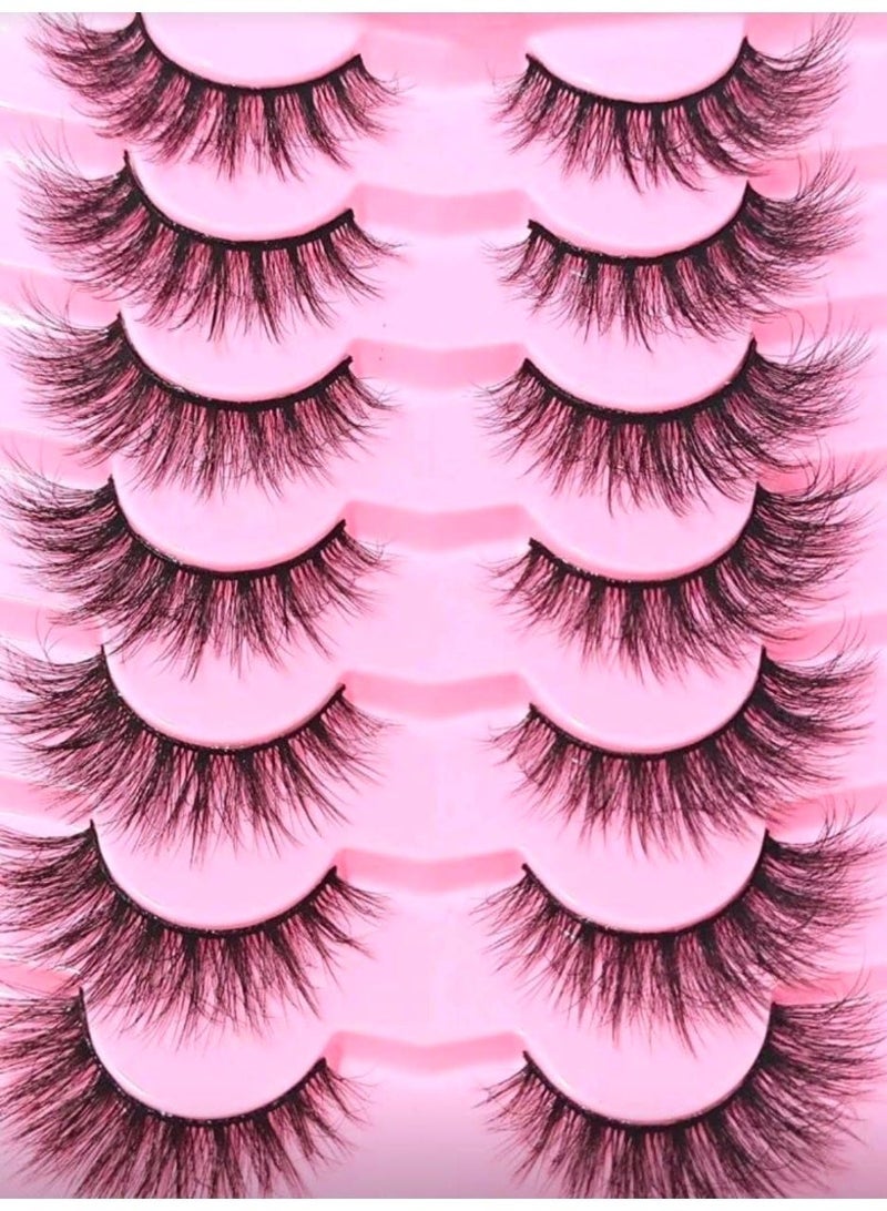 SHEIN-7Pairs False Lashes 3D Mink Lashes Fluffy Dramatic Thick Volume Eyelashes Natural Lashes - Image 4